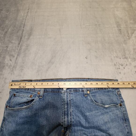Levis 505 Jeans Mens 40x30 Blue Denim Straight Leg Medium Wash Classic Fit - Picture 9 of 11